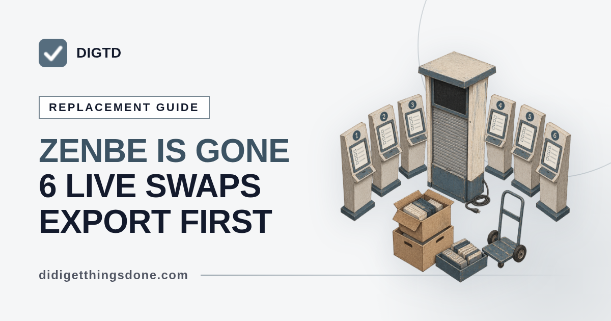 Zenbe Is Gone: 6 GTD Email and List Swaps