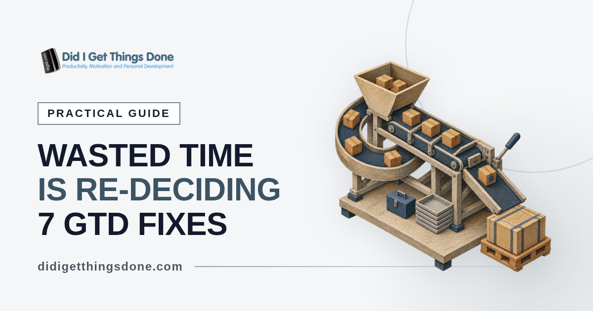Wasted Time at Work: 7 GTD Fixes That Stick
